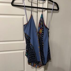 olivaceous halter wrap top